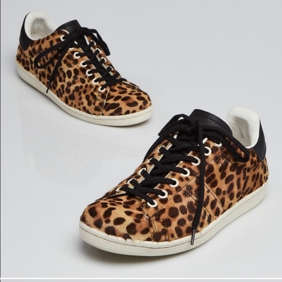 Isabel Marant Bart Calf Hair low top leopard sneakers - Picture 1 of 10